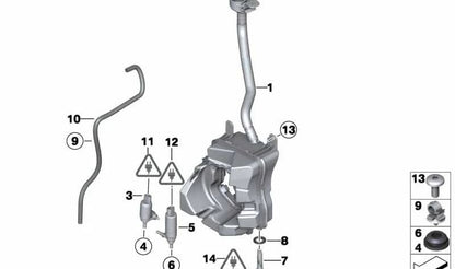Depósito del líquido de limpieza OEM 61667368642 para MINI R56, Clubman R55, Cabrio R57, Coupé R58, Roadster R59... y más. Original MINI.