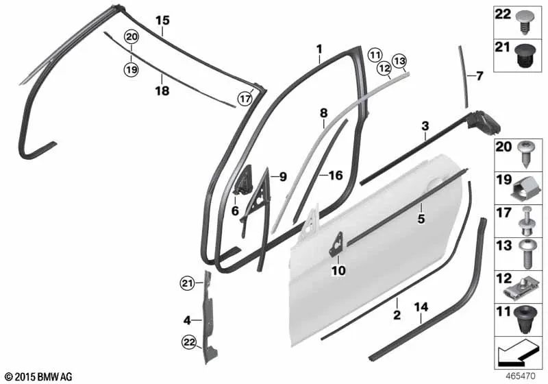 Cubierta del pilar B exterior derecha para BMW F32, F82 (OEM 51377453310). Original BMW.