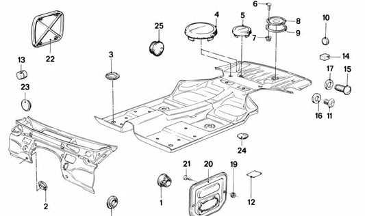 Parafuso de fechamento do OEM 51711822900 para BMW E21, E12, E24, E23. BMW original.
