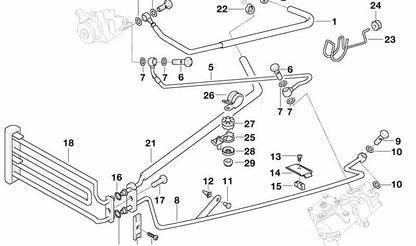 Tubería de admisión para BMW Serie 7 E38 (OEM 32411141853). Original BMW