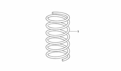Muelle de suspensión delantero OEM 31331126024 para BMW E28 y E24. Original BMW.