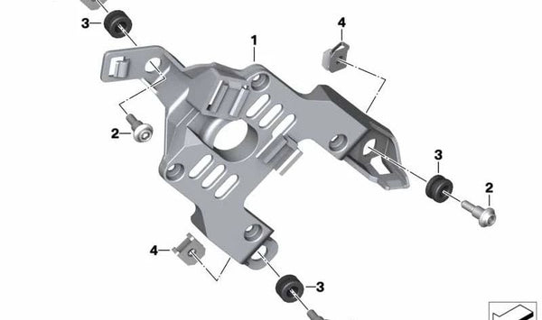 Soporte para centralita OEM 46638556899 para BMW Motorrad G 310 GS (GK02) y G 310 R (GK03). Original BMW Motorrad.