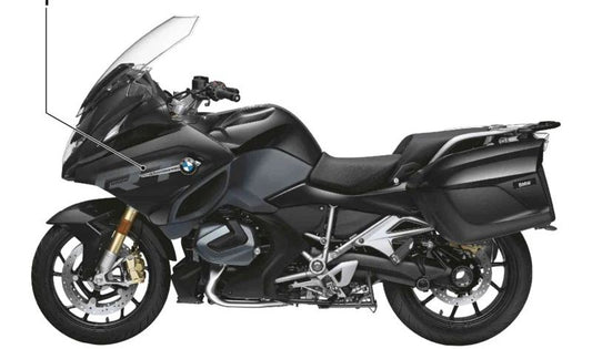 Inscripción revestimiento lateral derecho OEM 51147925486 para BMW R 1200 RT, R 1250 RT. Original BMW Motorrad.