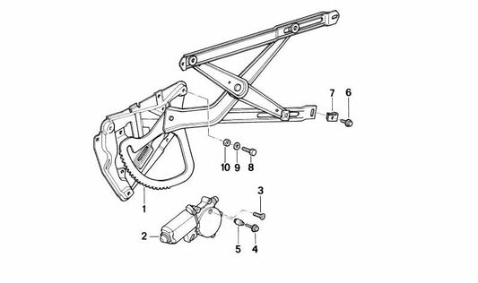 Tornillo hexagonal M6x26 OEM 51338108294 para BMW E31 (840Ci, 850CSi, 840i). Pieza del mecanismo de la ventana delantera. Original BMW.