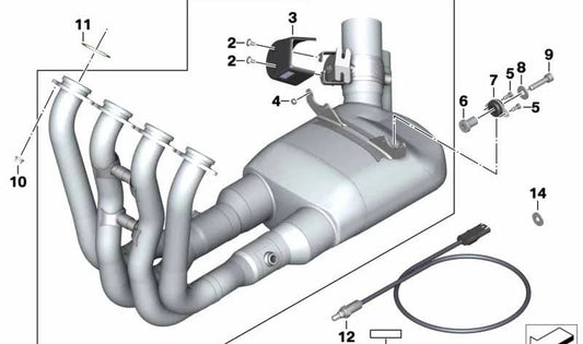 OMCILAÇÃO OEM 18217720650 PARA BMW S 1000 RR, S 1000 R, S 1000 XR. BMW Motorrad original.