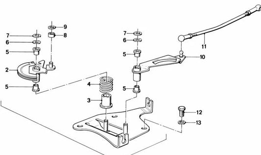 Commandement du carburateur OEM 13211266504 pour BMW E21 et E12. BMW d'origine.