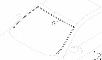 Cubierta embellecedora del parabrisas OEM 51317008911 para BMW E63, E63N, E64, E64N. Original BMW.