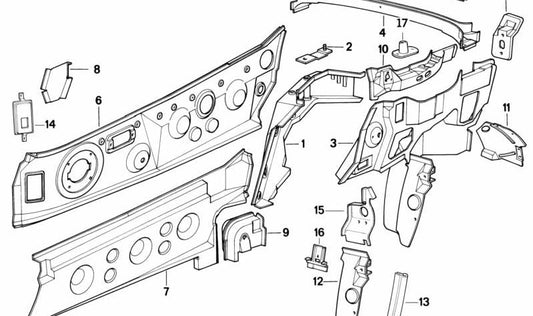 OEM Metallic Support 41112292321 für BMW Z1. Original BMW Stück.