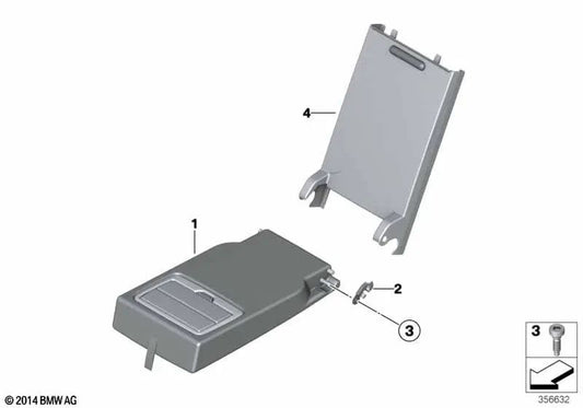 Rear Center Leather Armrest for BMW 4 Series F32, F36 (OEM 52207369428). Original BMW.