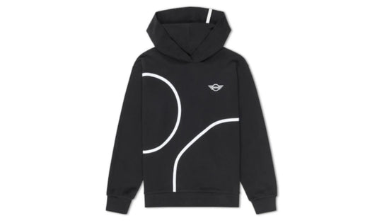 Sudadera con capucha negra y blanca para mujer talla XXS OEM 80145B32015 para BMW y MINI. Original MINI.