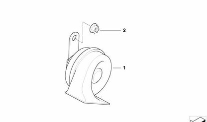 Fanfarria de tono alto para BMW Z4 E85, E86 (OEM 61337184481). Original BMW