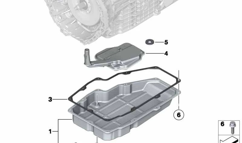 Imán del cárter OEM 24117595896 para BMW (Modelos compatibles: E72, F01, F02, F10, F11, F15, F16, F25, F26, E70, E71). Original BMW.