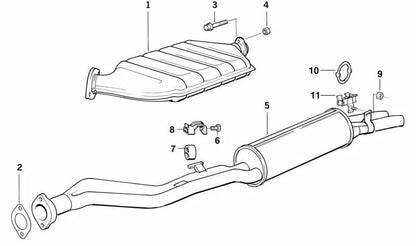 Soporte de escape OEM 18212242792 para BMW E30, E36 y Z3. Pieza original BMW.