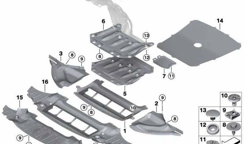 Labio deflector derecho OEM 51717993314 para BMW F82 M4 CS. Pieza original BMW.
