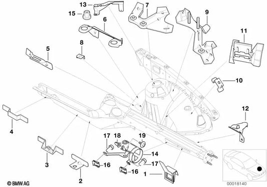 Kraftstofffilterunterstützung für BMW 5 E39 -Serie (OEM 41148190357). Original BMW