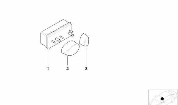Botón de ajuste del asiento delantero para BMW E52 (OEM 61318382297). Original BMW