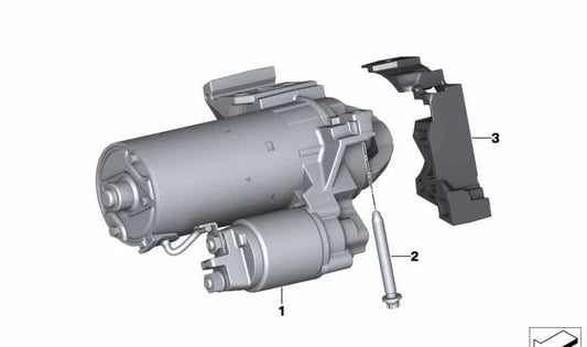 Motor de arranque OEM 12418671503 para BMW G20, G20N, G21, G22, G23, G26, G30, G30N, G31, G01, G01N, G02, G02N, Z4 G29. Original BMW.
