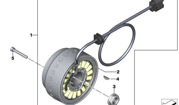 Generador, rotor OEM 12311541462 para motos BMW G 310 GS, G 310 R. Original BMW Motorrad.