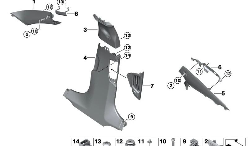 Remache ciego OEM 07146984985 para BMW F40,F52,F22,F44,F45,F46,F30,F31,F34,F32,F82,E60,F07,F10,F11,F18,G60,G61,G68,G90,F06,F13,G11,G12,G70,I15,F48,F49,U11,U12,F39,U10,G45 y MINI F54,F55,F56,F57,F60,R61. Original BMW y MINI.
