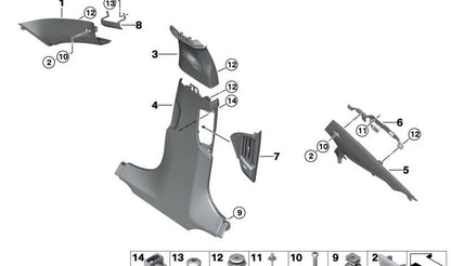 Remache ciego OEM 07146984985 para BMW F40,F52,F22,F44,F45,F46,F30,F31,F34,F32,F82,E60,F07,F10,F11,F18,G60,G61,G68,G90,F06,F13,G11,G12,G70,I15,F48,F49,U11,U12,F39,U10,G45 y MINI F54,F55,F56,F57,F60,R61. Original BMW y MINI.
