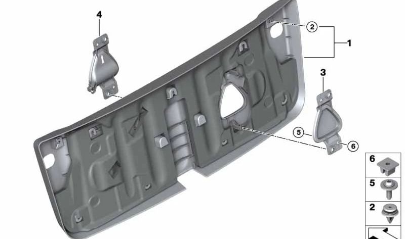 Asidero cóncavo trasero OEM 51497132410 para MINI Cabrio R52, R57, F57, F67… y más. Original MINI.