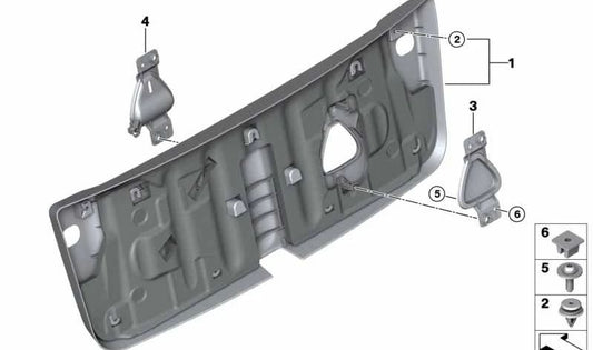 Asidero cóncavo trasero OEM 51497132410 para MINI Cabrio R52, R57, F57, F67… y más. Original MINI.