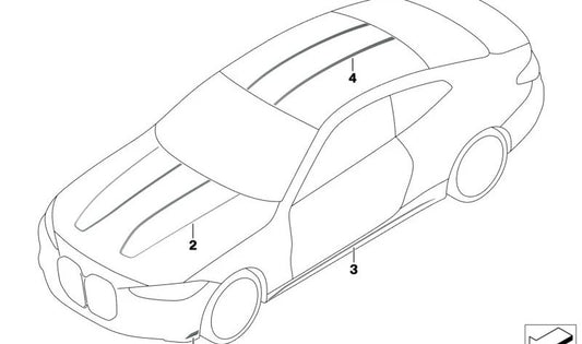 ADHESIVE PROTECTOR FOR THE FRONT OEM 51147886392 FOR BMW G82. Original BMW.