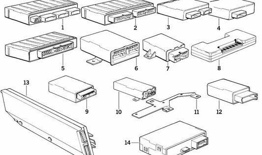 Unité de commande du capteur de fermeture OEM 61351390899 pour BMW 7 E32 750i et 750il Series. Compatible avec les modèles de 1987 à 1994 avec le moteur M70. BMW d'origine.