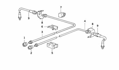 Soporte de sujeción OEM 34321155062 para BMW E21, E12, E28, E24, E23, E32, E31 y Z1. Original BMW. Ideal para fijación en sistemas de freno o embrague según modelo.