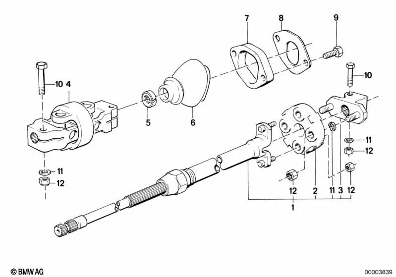 Manga de protección para BMW Serie 3 E30 (OEM 32311157106). Original BMW