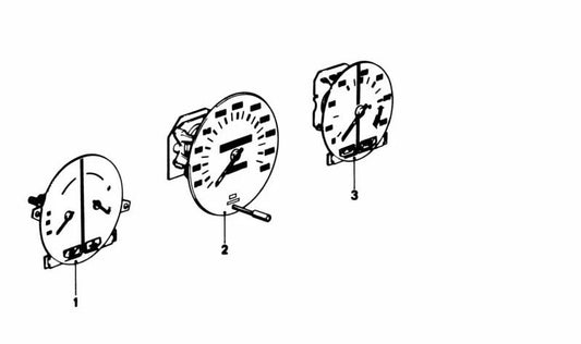 Tableau d'instruments OEM 62131367048 pour BMW 7 E23 (modèles 728, 728i, 730, 732i) avec des moteurs M30. BMW d'origine.