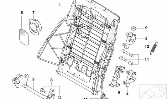 Four-Point Lever for BMW 7 Series E65, E66 (OEM 52207070480). Original BMW