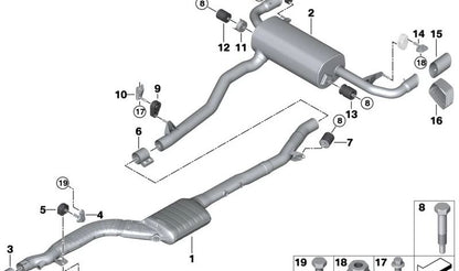 Amortiguador de vibraciones para BMW Serie 1 E81, E82, E87N, E88, Serie 3 F30, F31, Serie 4 F32, F33, F36, Serie 5 F10, F11, G30, G31, Serie 6 G32, Serie 7 F01, F02, G11, G12, X3 F25, X4 F26 (OEM 13623419443). Original BMW