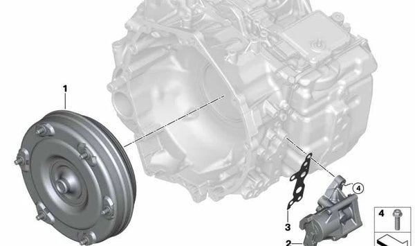 Bomba de aceite de transmisión OEM 24008606065 para BMW I12. Original BMW.