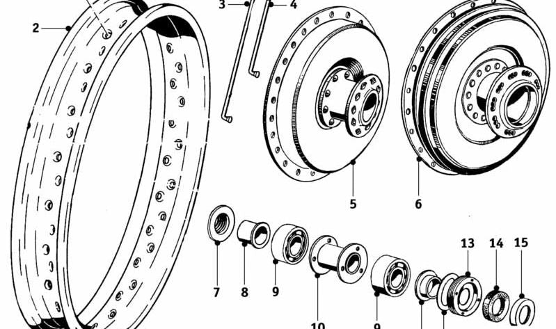 Separador de rueda OEM 36314038223 para BMW Motorrad (Modelos compatibles: R1200GS, R1200RT, R1250GS, R1250RT). Original BMW.
