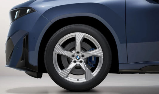 Ruota posteriore completa invernale 8.5Jx20 ET24 Star Spoke 1045 argento raffinato con pneumatico 225/45 R20 Vredestein Wintrac Pro XL* OEM 36115B778F5 per BMW iX3 (G08)... e altro ancora. BMW originale.