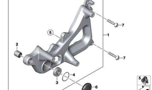 Tampa do Rolamento OEM 31428523195 para BMW Motorrad C 400 GT (CK08), C 400 X (CK09), R 1200 Gs (RK50), R 1250 Gs (RK50). BMW Motorrad original.