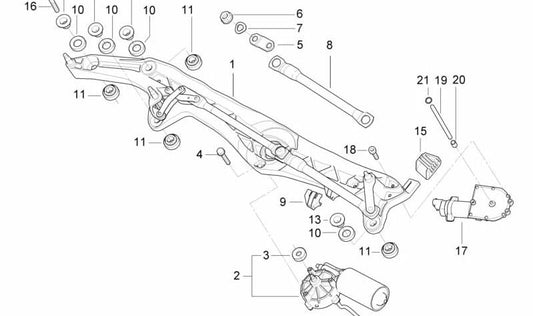 OEMPRABRISAS AVISO LIMPANÇA 61618352622 PARA BMW E38. BMW original.