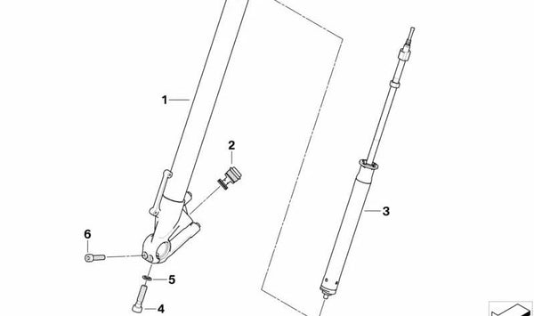 Unidad amortiguadora OEM 31427729170 para BMW Motorrad S 1000 RR (SK46, años 2011-2014). Recambio original BMW Motorrad.