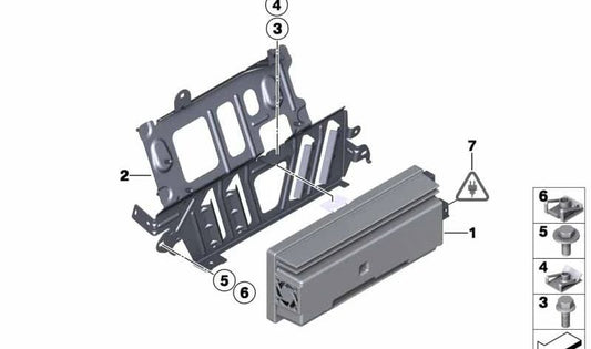Soporte para módulo ASD/ICAM OEM 65156801490 para BMW X3 G01, X3 G08, X3 M F97, X4 G02, X4 M F98. Original BMW.