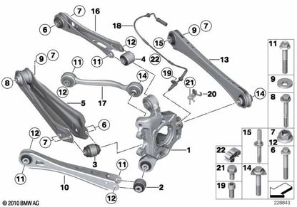 Rubber mount for BMW F25, F26 (OEM 33306786980). Original BMW