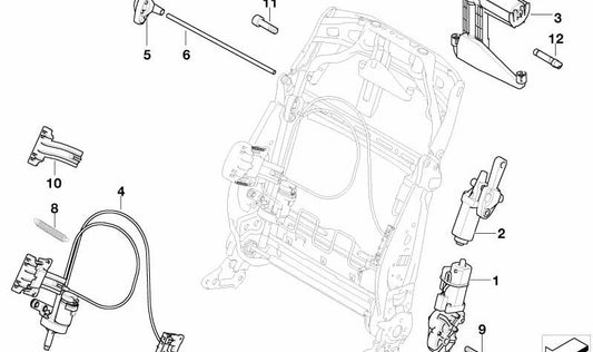 Eixo flexível para BMW E60, E61, E65, E66, E67, E70, E71, E72 (OEM 52107068055). BMW original