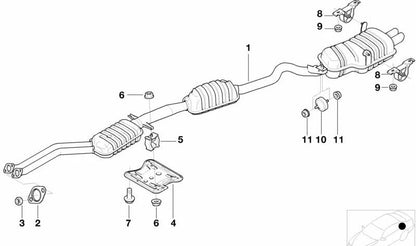 Junta plana escape OEM 18301440183 para BMW E36, E46, E39, E38, Z3. Original BMW.