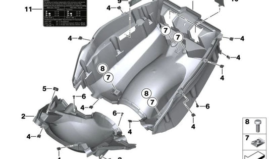 OEM 46638534623 Compartimento do suporte para BMW Motorrad C 650 gt. BMW Motorrad original.