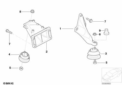 Tornillo hexagonal con arandela para BMW Serie 3 E36, E46, Serie 5 E39, E60, E61, Serie 7 E38, E65, E66, X3 E83, Z4 E85 (OEM 07119900728). Original BMW