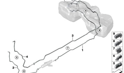 Clip original BMW OEM 16137385411 para modelos G42, G20, G21, G28, G80, G22, G23, G26, G82, F90, G30, G31, G38, G32, G11, G12, F91, F92, F93, G14, G15, G16, G01, G08, F97, G02, F98, G05, G18, F95, G06, F96, G07, G29. Compatible con varios modelos BMW