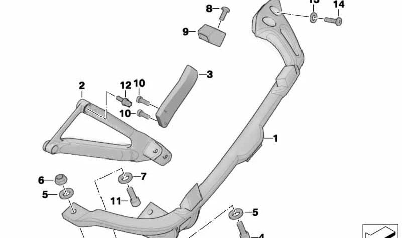 Porta maletas derecha OEM 46542328606 para motos BMW R1100S, R1100RS. Original BMW Motorrad.