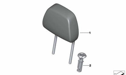 Reposacabezas de piel sintética OEM 52207384916 para BMW F48. Original BMW.