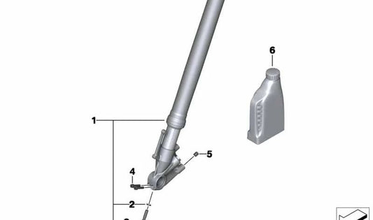 Branche de fourche droite OEM 31427729172 pour les motos BMW S 1000 RR (K46). BMW original Motorrad.