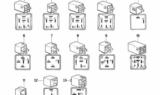 Conector de luz de posición OEM 61311378525 para BMW E34, E32. Original BMW.